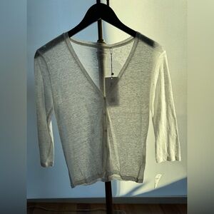 Majestic Paris by Neiman Marcus White Sheer Cardigan *NWT